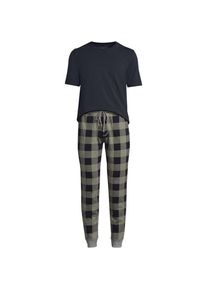 LANDS' END Pyjama-Set aus Baumwoll-Jersey f&uuml;r Herren, Herren, size: regular, Grau, Baumwoll-Mischung, by Lands' End