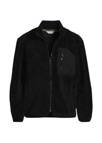 LANDS' END Aktiv Wolkenfleece-Jacke f&uuml;r Herren, Herren, size: regular, Schwarz, Baumwolle/Polyester, by Lands' End