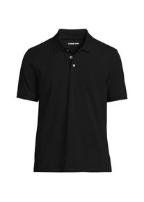 LANDS' END Performance Piqu&eacute;-Poloshirt, Herren,  Schwarz, Baumwoll-Mischung, by Lands' End