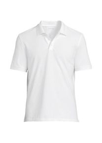 LANDS' END Performance Piqu&eacute;-Poloshirt, Herren,  Wei&szlig;, Baumwoll-Mischung, by Lands' End