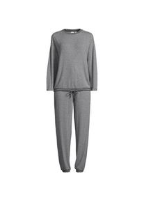 LANDS' END Silky Knit Lounge-Set, Damen,  Grau, Polyester/Viskose/Polyester-Mischung, by Lands' End