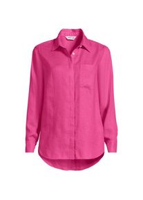 LANDS' END Premium Reinleinen-Bluse, Damen,  Pink, Leinen, by Lands' End