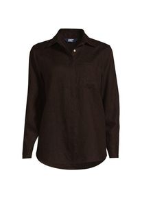 LANDS' END Premium Reinleinen-Bluse f&uuml;r Damen, Damen, size: regular, Braun, Leinen, by Lands' End
