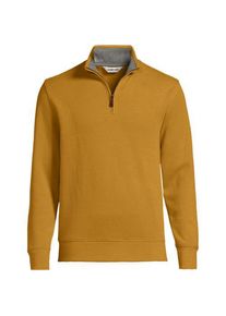 LANDS' END Rei&szlig;verschluss-Pullover aus Bedford-Ripp, Herren,  Gelb, Baumwolle, by Lands' End