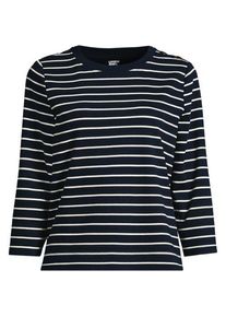 LANDS' END Shirt mit Schulterkn&ouml;pfen, Damen,  Blau, Baumwolle, by Lands' End