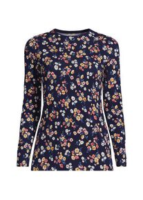 LANDS' END Shirt aus Baumwolle/Modal-Mix mit Rundausschnitt, Damen,  Blau, Elasthan/Baumwolle Modal, by Lands' End