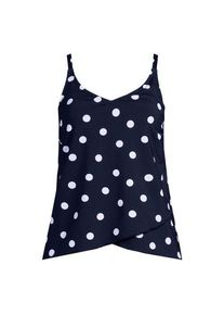 LANDS' END Tankinitop mit Tulpensaum chlorresistent f&uuml;r Damen, Damen, size: regular, Blau, Nylon-Mischung, by Lands' End