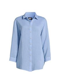 LANDS' END Leichtes, geripptes Strandkleid f&uuml;r Damen, Damen, size: regular, Blau, by Lands' End