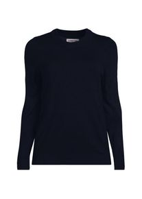 LANDS' END CashTouch Rundhalspullover f&uuml;r Damen in Petite-Gr&ouml;&szlig;e, Damen, size: petite, Blau, Polyacryl, by Lands' End