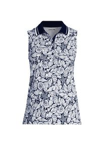 LANDS' END &Auml;rmelloses Supima-Poloshirt, Damen,  Blau, Baumwolle, by Lands' End