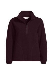 LANDS' END Teddy-Pullover mit Rei&szlig;verschluss, Damen,  Rot, Polyester, by Lands' End
