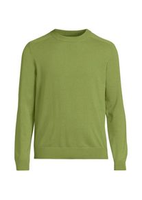 LANDS' END Merino-Rundhalspullover, Herren,  Blau, Wolle, by Lands' End