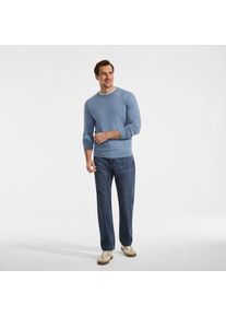 LANDS' END Merino-Rundhalspullover f&uuml;r Herren, Herren, size: regular, Blau, Wolle, by Lands' End