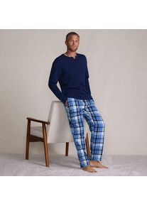 LANDS' END Flanell-Pyjamahose f&uuml;r Herren, Herren, size: regular, Blau, Baumwolle, by Lands' End