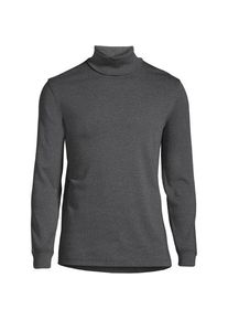 LANDS' END Supima Rollkragenshirt f&uuml;r Herren, Classic Fit, Herren, size: regular, Schwarz, Baumwolle, by Lands' End