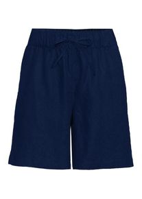 LANDS' END Premium Reinleinen-Schlupfshorts, Damen,  Blau, Leinen, by Lands' End