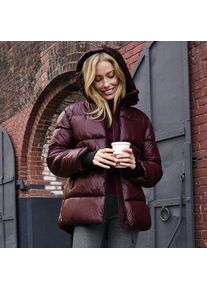 LANDS' END Wasserabweisende gl&auml;nzende Steppjacke f&uuml;r Damen, Damen, size: regular, Rot, by Lands' End