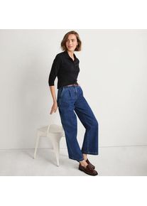 LANDS' END Supima-Poloshirt mit langen &Auml;rmeln f&uuml;r Damen, Damen, size: regular, Schwarz, Baumwolle, by Lands' End