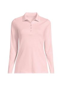 LANDS' END Supima-Poloshirt mit langen &Auml;rmeln f&uuml;r Damen, Damen, size: regular, Pink, Baumwolle, by Lands' End
