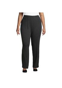 LANDS' END Straight Fit Freizeithose SPORT KNIT, Damen,  Schwarz, Baumwolle, by Lands' End