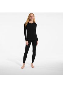 LANDS' END Stretch-THERMASKIN-Oberteil mit Rundhalsausschnitt f&uuml;r Damen in Petite-Gr&ouml;&szlig;e, Damen, size: petite, Schwarz, Elasthan/Polyester-Mischung, by Lands' End