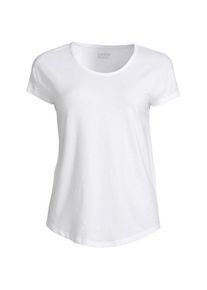LANDS' END Shirt aus Baumwolle/Modal-Mix mit Ballett-Ausschnitt f&uuml;r Damen in Plus-Gr&ouml;&szlig;e, Damen, size: plus, Wei&szlig;, Baumwolle Modal, by Lands' End