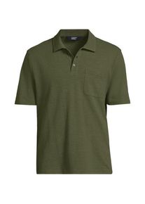 LANDS' END Poloshirt aus Baumwoll/Leinenmix, Herren,  Gr&uuml;n, Leinen/Baumwoll-Mischung, by Lands' End