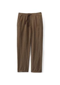 LANDS' END Soft Ease Classic Fit Schlupfbund-Hose aus Leinenmix f&uuml;r Herren, Herren, size: regular, Braun, Leinen/Baumwoll-Mischung, by Lands' End