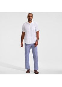 LANDS' END Soft Ease Classic Fit Schlupfbund-Hose aus Leinenmix f&uuml;r Herren, Herren, size: regular, Blau, Leinen/Baumwoll-Mischung, by Lands' End