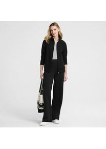 LANDS' END Serious Sweats Straight Fit Thermohose f&uuml;r Damen in Tall-Gr&ouml;&szlig;e, Damen, size: tall, Schwarz, Baumwoll-Mischung/Polyester-Mischung, by Lands' End
