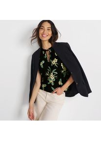 LANDS' END Top aus Leinenmix mit Bindekragen f&uuml;r Damen, Damen, size: regular, Schwarz, Leinen, by Lands' End