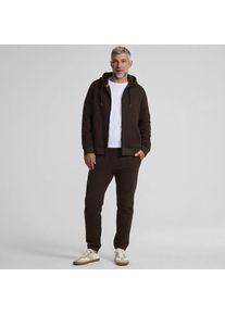 LANDS' END Sweat-Kapuzenjacke mit Teddyfleece-Innenseite f&uuml;r Herren, Herren, size: regular, Braun, Elasthan/Baumwoll-Mischung, by Lands' End