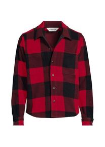 LANDS' END Hemdjacke aus Fleece f&uuml;r Herren, Herren, size: regular, Rot, Polyester, by Lands' End