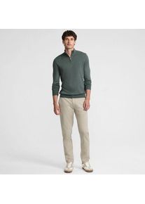 LANDS' END CashTouch Feinstrick-Pullover mit Rei&szlig;verschluss f&uuml;r Herren, Herren, size: regular, Gr&uuml;n, Polyester, by Lands' End