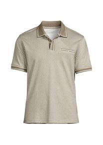 LANDS' END Supima Poloshirt mit Brusttasche, Herren,  Beige, Baumwolle, by Lands' End