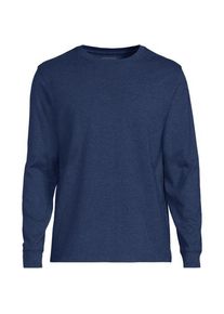 LANDS' END Super-T Langarm-Shirt f&uuml;r Herren, Classic Fit, Herren, size: regular, Blau, Baumwolle, by Lands' End