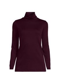 LANDS' END Rollkragenshirt aus Supima, Damen,  Rot, Baumwolle, by Lands' End
