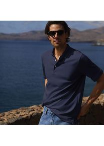 LANDS' END Supima Kurzarm-Polo f&uuml;r Herren, Classic Fit, Herren, size: regular, Schwarz, Baumwolle, by Lands' End