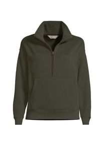 LANDS' END Sweatshirt SERIOUS SWEATS mit Rei&szlig;verschluss, Damen,  Gr&uuml;n, Baumwoll-Mischung/Polyester-Mischung, by Lands' End