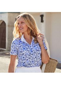 LANDS' END Supima-Poloshirt f&uuml;r Damen, Damen, size: regular, Blau, Baumwolle, by Lands' End
