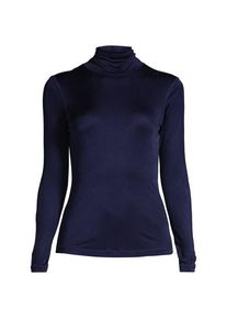 LANDS' END Seidenunterhemd mit Rollkragen f&uuml;r Damen, Damen, size: regular, Blau, Seide, by Lands' End