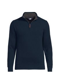 LANDS' END Rei&szlig;verschluss-Pullover aus Bedford-Ripp f&uuml;r Herren in Tallgr&ouml;&szlig;e, Herren, size: tall, Blau, Baumwolle, by Lands' End