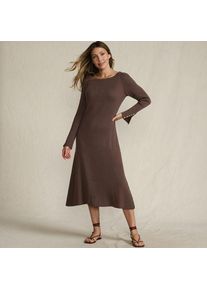 LANDS' END Strickkleid Silk Touch, Damen,  Braun, Polyester/Nylon/Viskose, by Lands' End