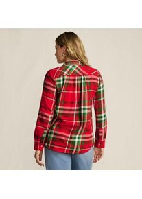 LANDS' END Boyfriend-Bluse aus Flanell f&uuml;r Damen in Petite-Gr&ouml;&szlig;e, Damen, size: petite, Rot, Baumwolle, by Lands' End