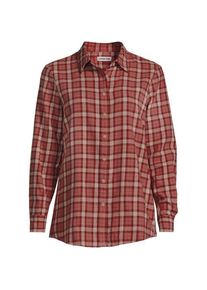 LANDS' END Boyfriend-Bluse aus Flanell f&uuml;r Damen in Plus-Gr&ouml;&szlig;e, Damen, size: plus, Orange, Baumwolle, by Lands' End