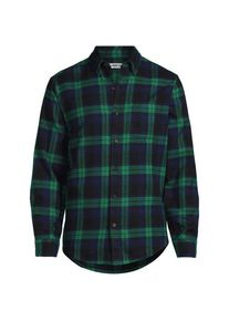 LANDS' END Flanellhemd Flagship, Classic Fit f&uuml;r Herren in Tall-Gr&ouml;&szlig;e, Herren, size: tall, Gr&uuml;n, Baumwolle/Baumwoll-Mischung/Polyester-Mischung, by Lands' End