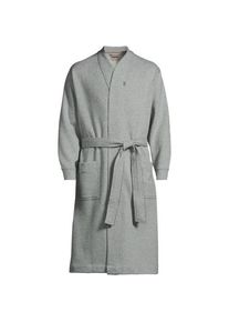 LANDS' END Serious Sweats wadenlanger Bademantel f&uuml;r Herren, Herren, size: regular, Grau, Baumwoll-Mischung/Polyester-Mischung, by Lands' End