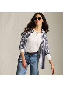 LANDS' END Langarm-Henleyshirt aus Ripp-Jersey f&uuml;r Damen, Damen, size: regular, Elfenbein, Viskose-Mischung/Polyester-Mischung, by Lands' End