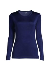 LANDS' END Seidenunterhemd mit Rundhalsausschnitt f&uuml;r Damen in Plus-Gr&ouml;&szlig;e, Damen, size: plus, Blau, Seide, by Lands' End