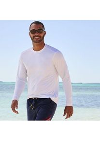 LANDS' END Langarm-Badeshirt f&uuml;r Herren, Herren, size: regular, Wei&szlig;, by Lands' End